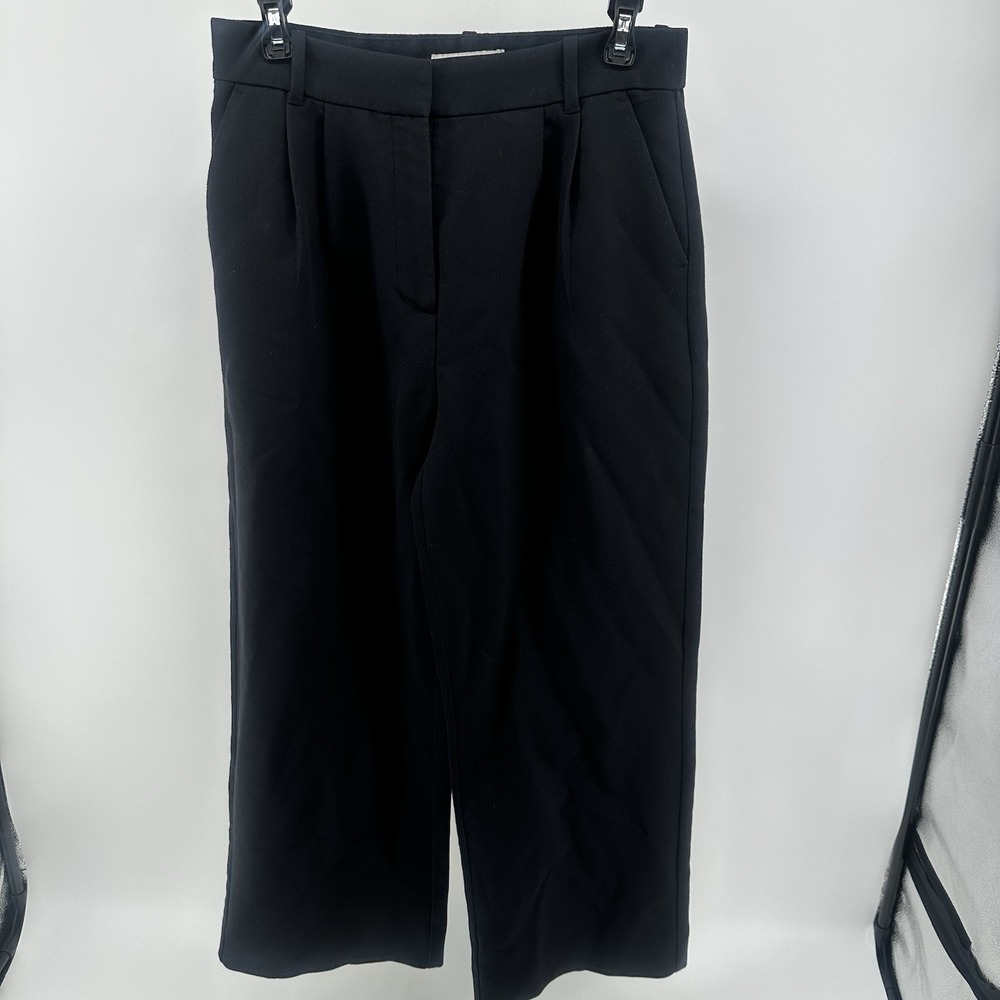 Abercrombie Fitch Sloane Tailored Wide Leg Pants 8 M Trousers High Rise Pleated